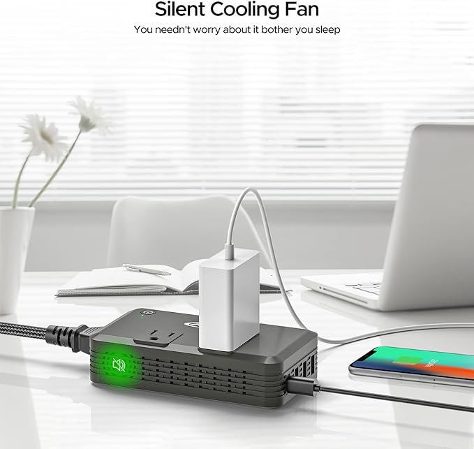Key Power 220V to 110V Voltage Converter, 230W Step Down International Power Converter Adapter Combo with UK/AU/US/EU Travel Adapter.