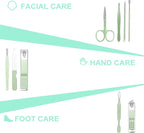 Manicure Set Personal Care Nail Clipper Kit-9 Pieces Pedicure Set Grooming Kit, Gift for Relatives Friends, Families Parent Wife Girlfriend
