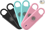 Fauxomor 140dB Personal Safety Alarm for Women, 6 Pack Safe Alarm Protection Keychain with Strobe Light & Low Battery Notice, Security Siren Self Defense for Seniors College Girls, Pink+Blue+Black