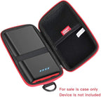 Hermitshell Hard Travel Case for Ekrist/LanLuk Portable Charger Power Bank 25800mAh (Black + Red Zipper)