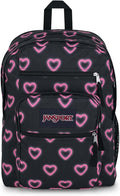 JanSport Laptop Backpack - Computer Bag with 2 Compartments, Ergonomic Shoulder Straps, 15” Laptop Sleeve, Haul Handle - Happy Hearts Black