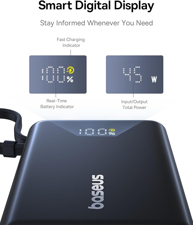 Baseus Power Bank & 45W USB C Charger Block 2 Pack