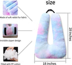 FHSGGP Travel Pillow Car Pillow Kid Car Sleeping The Sleeping Aid for Adults and Kids on Road Trips Kids Travel Pillow Colorful Blue