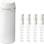 4 in 1 Travel Dispenser Bottle, 4-in-1 Refillable Travel Dispenser Bottles, 4 Pack 30ML Travel Bottles for Toiletries, 2026 New Portable Travel Containers for Shampoo Lotion Conditioner (White)