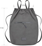 Lee Drawstring Backpack Bag Lightweight Small Gym Swim Beach Bag Water Resistant Sports Sackpack for Men Women, LEE48-002DGY