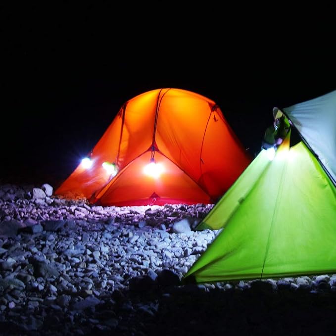EverBrite 3-Pack Camping Lights - 3 Lighting Modes, Outdoor Portable LED Bulbs Ideal for Kids' Adventure Activities, Camping, Emergency and More, 3 x AAA Batteries Included