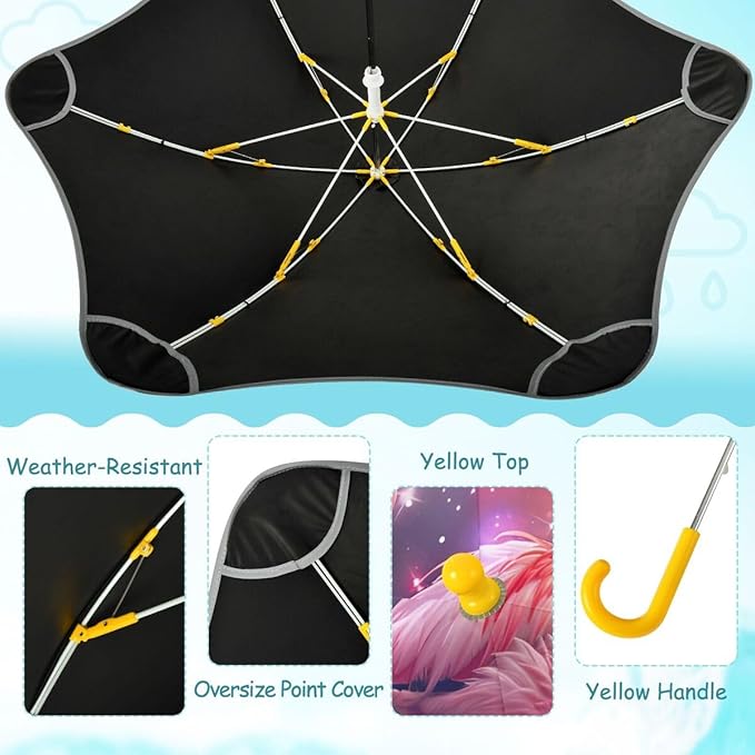 ALAZA Kids Umbrella Stick Umbrellas Cute Umbrella for Boys Girls Toddler UV/Sun Rain Windproof