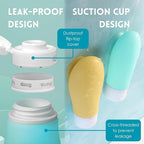 Travel Bottles - 14 Pack Leak Proof, TSA Approved 3oz Travel Size Containers with Suction Cup, Refillable Toiletry Accessories for Shampoo, Conditioner