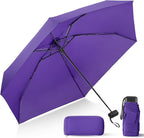 Compact Travel Umbrella with Case - Mini Umbrella for Purse, Small Lightweight &Tiny Design Perfect for Parasol Outdoor Sun&Rain Umbrellas