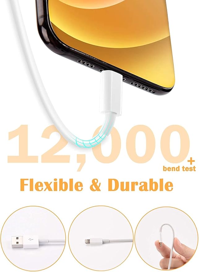 4 Pack [Apple MFi Certified] Apple Charging Cables 3ft, iPhone Chargers Lightning Cable 3 Foot, Fast iPhone Charging Cord for iPhone 14/14Pro/13/13Pro/12/11/11Pro/11Max/ X/XS/XR/XS Max/8, ipad(White)