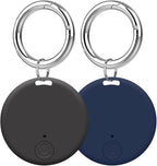 Aircawin Mini GPS Tracker, Key Item Finder Locator,No Monthly Fee App for iOS/Android 2023 Latest,Portable Anti-Lost Bluetooth Tag Item Tracker for Luggages/Kids/Pets/Phone/Wallet/Bag-2Pcs-Black+Blue
