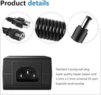 SHNITPWR 12V DC Power Supply 5A 60W AC/DC Adapter 100~240V AC to DC 12 Volt 5 Amp 4.7A 4.5A 4A 3.5A 3A Converter Transformer LED Driver 5.5x2.5mm for 12 Vdc LED Lights CCTV Camera LCD Monitor, 6-Pack