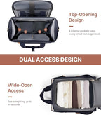 Rolling Puffer Backpack for Women, Travel Backpack with Wheels, 16 Inch Wheeled Laptop Backpck, Dual-Opening Design Overnight College Underseat Carry on Luggage, Roller Business Work Bag, Navy Blue