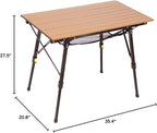 Portal Camping Table Portable Folding Table Ultra Lightweight Folding Camp Table 4 Adjustable Legs Aluminum Roll Up Table Top with Carry Bag for Outdoor Travel Backyards BBQ