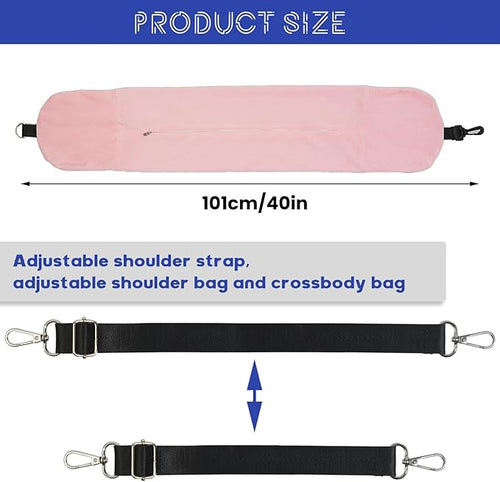 1/2PCS Travel Pillow Stuffable with Clothes As Carry-On Luggage Fits Up to 3 Days of Travel Essentials, Multifunctional U-Shaped Pillowcase for Business, Trip, Outdoor (2PCS-Pink)