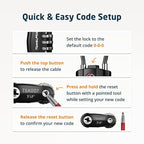 2 Pack TSA Approved Travel Combination Cable Luggage Locks for Suitcases & Backpacks - Black