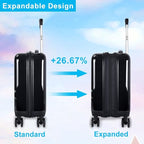 WZLVO Cool Dinosaur Kids Luggage 2PC Set with 360° Spinner Wheels, Lightweight Travel Carry-On Hardshell Suitcase for Boys, Toddler & Elementary Children