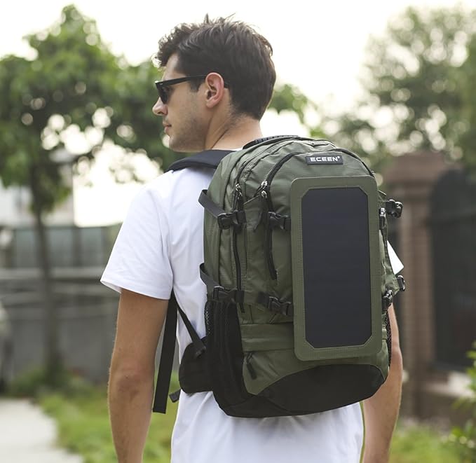 Solar Backpack 7W Solar Panel Charge for Cell Phones and 5V Device Power Supply
