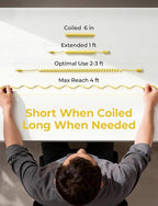 LISEN Coiled USB C Cable, 2 Pack for Android Auto & CarPlay Cable, Short USB A to USB C Cable Compatible with iPhone 17/16/15, Samsung Galaxy S25/S24/S23 A15/A14, Google Pixel 9/8, Yellow 4FT