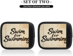 2 Pack Luggage Handle Wrap with Travel Tags - Non-Slip Protective Cover Soft Handle Grips Covers for Suitcase(Vintage Swim for Swimming)