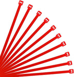 XINGO 8 Inch Red Cable Zip Ties (500 Pack), 40 Lbs Tensile Strength-Heavy Duty, Self-Locking Nylon Plastic Nylon Wire Ties for indoor and outdoor use