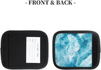 Abstract Feather 2 Pack Luggage Handle Wrap Set of Neoprene Luggage Tags for Suitcases Bag Strap Wrap Cover Travel Airplane Accessories Covers Markers Sleeve Grips Identifiers Cruise