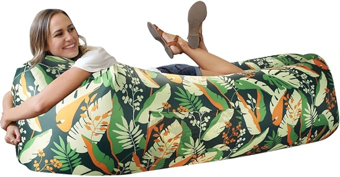 WEKAPO Inflatable Couch Air Lounger Chair - Camping & Beach Accessories, Portable Blow up Sofa for Hiking, Lawn, Indoor/Outdoor Movies & Music Festivals. Lightweight and Easy to Set Up Air Hammock