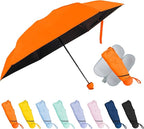 TopTie Compact Mini Umbrella for Purse, Small Sun & Rain Umbrellas with Case, Travel Folding Umbrella