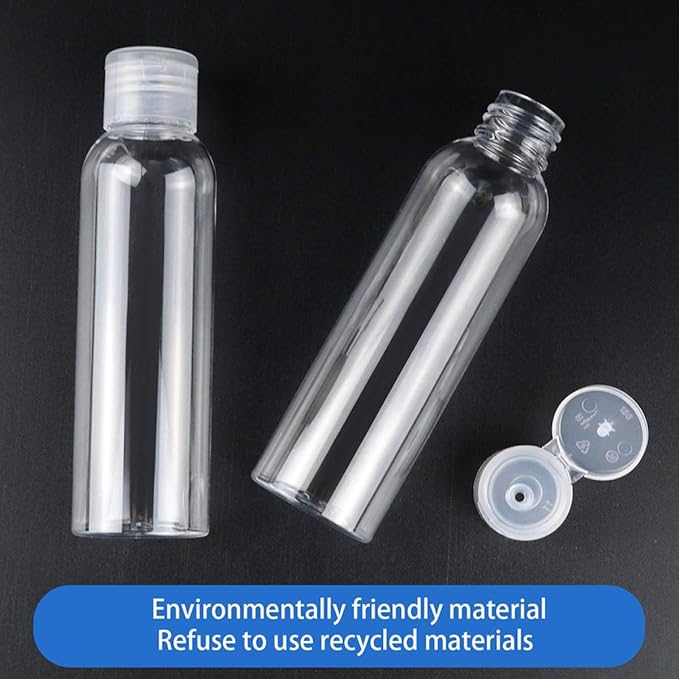 ORFOFE 6pcs 120ml Flip-top Refillable Travel Bottles, Empty Shampoo and Toiletries Containers for Bathroom and Cosmetic Use