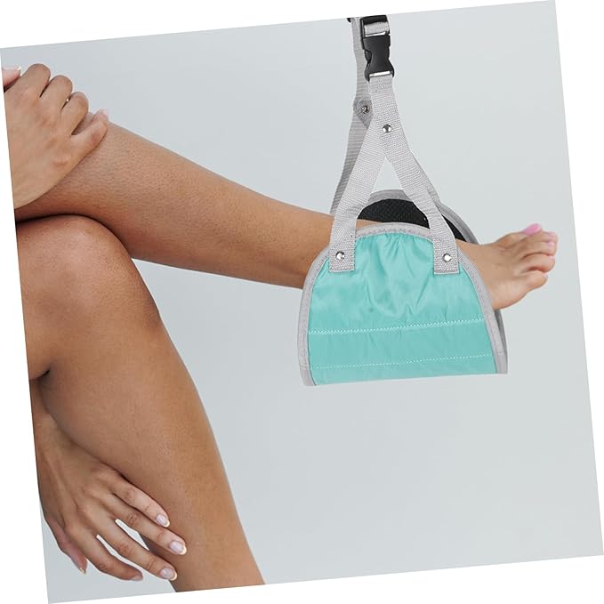 Travel Essentials Airplane Foot Hammock Inflatable Footrest Airplane Head Strap Comfy Foot Hanger for Long Trips