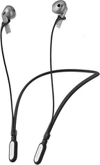 HALLJOY for Galaxy Buds 4/4 Pro/Buds 3/3 Pro Strap Neckband, Anti-Lost Accessories, Support Volume Control, Ergonomic Design, Fit Airpods Pro 3/2/1, Airpods 4, 3, 2, 1, Black Band/White Tip