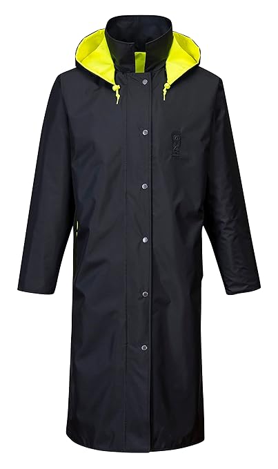 Portwest Hi-Vis Reversible Raincoat - UH447, Yellow/Black, XXL