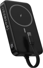 GREPRO Magnetic Portable Charger, 10000mAh for Magsafe Power Bank with a 22.5W USB-C Cable, USB-C Input & Output, LED Display for iPhone 17/17 Air/17 Pro/17 Pro Max/16/15/14/13/12 Series and AirPods