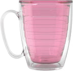 Tervis Clear & Colorful Tabletop - Bayou View Collection Made in USA Double Walled Insulated Tumbler Travel Cup Keeps Drinks Cold & Hot, 16oz Mug - 4pk, Assorted Pastels