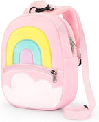 mibasies Toddler Backpacks for Girls 2-4: Plush Backpack -3D Animal Cartoon Mini Travel Bag -10 inch Toddler Backpack Leash