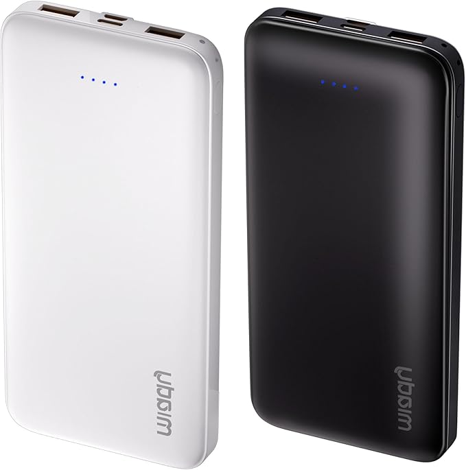 Miady 2-Pack 22.5W 10000mAh Portable Charger, USB C Fast Charging Power Bank 3 Outputs 2 Inputs Travel Essential Battery Pack Compatible with iPhone 17/16/15/14, Galaxy S24/22, iPad, Android, Tablets