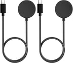 USB C Charger for Samsung Galaxy Watch 7/6/6 Classic/5/5 Pro/4/4 Classic/3/Active 2, (2 Pack) Upgrade Nylon Galaxy Watch Charger Cable
