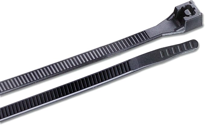 Gardner Bender 46-308UVBM Standard Cable Tie, 0.17" Width, 8" Length, 2" Maximum Bundle Diameter, Ultraviolet Black, (Case of 5) (46-308UVBMN)