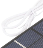 Akozon 1.2W 5V Portable Solar Panel Charger for Phones & 3.7V Batteries – Lightweight Polycrystalline Silicon Power Bank Solution