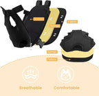 Inspack Dog Backpack Carrier/Cat Carrier, Adjustable Pet Front Carriers Travel Bag for Puppy Medium Dogs, Legs Out, Soft Ventilated Doggie Chest Carry Backpacks for Hiking/Camping, 10-16 lbs, Black