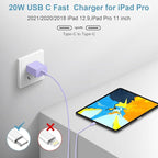 iPhone Charger Fast Charging 10FT iPhones 17 16 15 Charger 3 Pack Type C Chargers USB C Chargerwith iPhone Air 17/17 Plus/17 Pro/17 Pro Max/16/16 Plus/16 Pro/16 Pro Max(Purple)