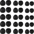 Hariendny 15 Pairs Silicone Ear Bud Replacement Pieces Earbuds Ear Tips Replacement Ear Bud Covers S/M/L Sizes Ear Gels Soft Earphones Earbuds Black Ear Cushion Ear Bud Tips Replacement Kit