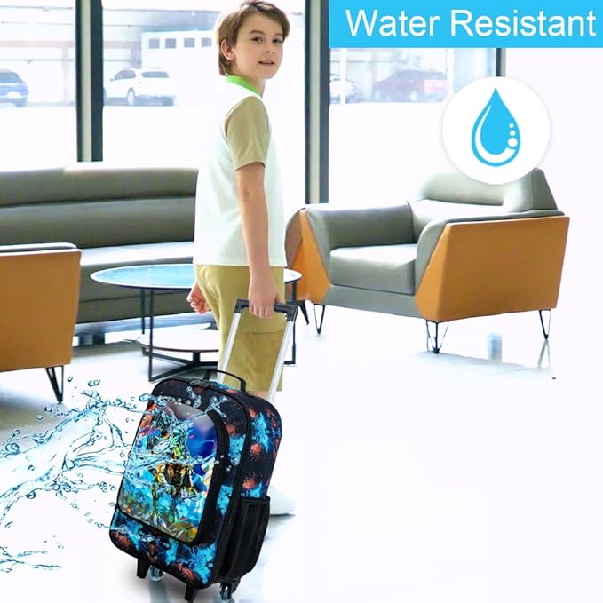 WZLVO Kids Luggage for Boys and Girls, Cute Dinosaur Unicorn Rolling Wheels Suitcase for Toddler Children