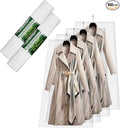 PARTY BARGAINS 72 x 20 Inch Disposable Clear Garment Bags, 100 Pack – Heavy-Duty Plastic Clothes Covers for Suits Dresses Coats, Closet & Travel
