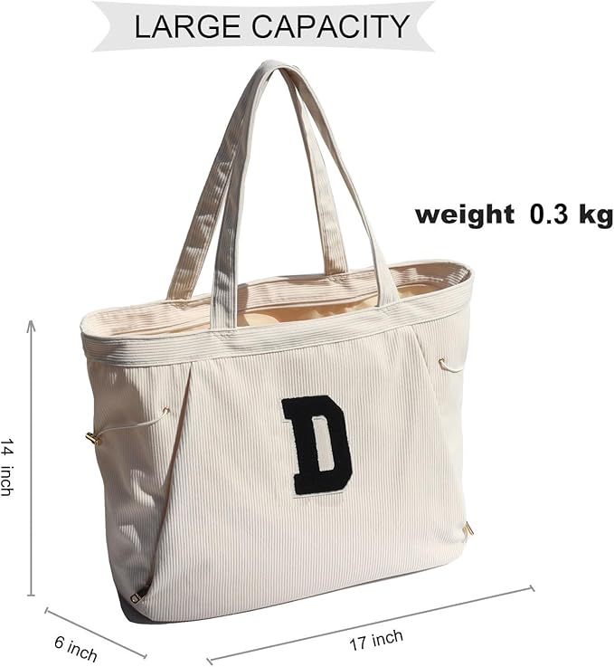 ESVAN Corduroy Yoga Tote Bag Gifts for Women Drawstring Yoga Mat Bag for Office Workout Travel Carryall Pilates Gym