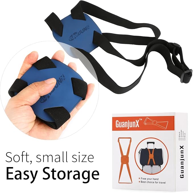 Luggage Straps Bag Bungees for Add a Bag Easy to Travel Suitcase Elastic Strap Belt (Black, M-Black)