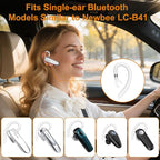New bee Ear Hooks Replacement Ear Hook Clips- Snap-in Headset Spare Clamp Hook (White, 3 Pack+Silicon)