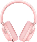 B8 Bluetooth Headphones Over Ear, 6 EQ Music Modes and 50H Playtime Deep Bass Wireless Headphones with Mic, Lightweight Folding HiFi Stereo Headset for iPad/Travel/Tablet/PC/Home Pink