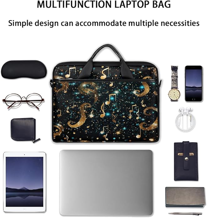 Laptop Shoulder Bag for Women Men, Waterproof Computer Case Messenger Bag Briefcase for Business Office Travel
