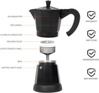 LAOION Cafetera Espresso Maker, 6 Cup Portable Coffee Machine, 300ml Portable Cafeteras Electricas Modernas, Electric Moka Pot with Detachable Base & Overheat Protection, Coffee Gift for Home Travel